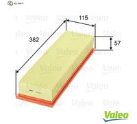 Valeo Air Filter 585014 - Fits Renault Opel Vauxhall Bedford Volvo ARO - Box S48 J8S 704