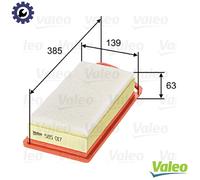 Valeo Air Filter 585017 for Peugeot, Citroën, Toyota C1/C2/107/206+/207/307/Bipper