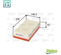 Valeo Air Filter - For Renault Modus/Grand Clio III/Hatchback/Van/Campus/Sportour - 585071