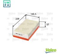 Valeo Air Filter - For Renault Modus/Grand Clio III/Hatchback/Van/Campus/Sportour - 585071
