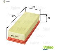Valeo Air Filter 585082 - Panel Type - Fits Alfa Romeo, Peugeot, Fiat, Ford, Nissan
