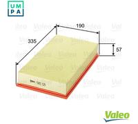 Valeo Air Filter 585121 - Panel Type - Fits Mercedes W124/W210, SsangYong, Daewoo Musso