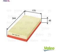 Valeo Air Filter 585189 - Panel Type - Fits Mitsubishi Carisma, Volvo S40/V40
