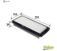 VALEO Air filter 585210 39 114 251 Filter Insert KIA: Picanto I