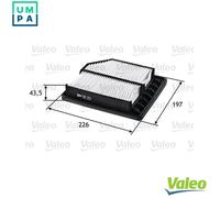 Air filter Filter Insert 585253 VALEO for HONDA CIVIC VIII Hatchback FR-V