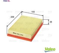 Valeo Air Filter 585284 – Panel Type – Fits KIA & MAZDA (Demio, Pride, Avella, 121)