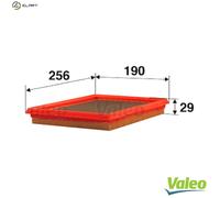 Valeo Air Filter 585329 - Panel Type - Fits Chrysler PT Cruiser (2.0L/2.4L)