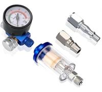 Air Filter & Air Pressure Regulator Combination Tool Kit Air Compressor Regulator Spray Gun Filter Airline Air Compressor Water Trap Filter for Spray Gun