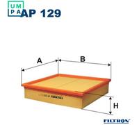AIR FILTER AP 129 FOR VAUXHALL OPEL Z22/Y22XE 2.2L X 20 DTH 2.0L Y 22 DTH 2.2L