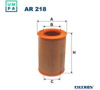 AIR FILTER AR 218 FOR NSU MERCEDES-BENZ PORSCHE OPEL KKM 1.0L 2cyl RO 80 3.0L 8