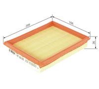 Air filter BOSCH 1 457 433 603 for OPEL TIGRA (S93) 1.4 1994-2
