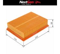 Bosch Air Filter - New - Fits BMW 5 Touring E39 & 3 E36 M54B22 M54B25 M54B30 M52B25