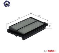 Bosch S0649 Car Air Filter - Separates Particles from the Air Intake - Moisture-resistant plus High Tensile Strength