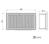 Air filter Filter Insert 181978 FEBI BILSTEIN for RENAULT DACIA