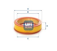 Air filter Filter Insert 27.719.00 UFI for FIAT LANCIA SEAT LADA AUTOBIANCHI ZAZ