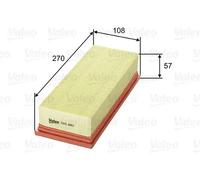 Air filter Filter Insert 585082 VALEO for ROVER MG