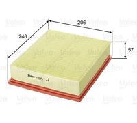 Air filter Filter Insert 585124 VALEO for LAND ROVER RANGE ROVER FREELANDER I