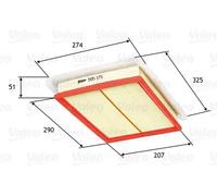 Air filter Filter Insert 585175 VALEO for OPEL CORSA C CORSA C Hatchback Van