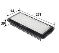 VALEO Air filter 585210 39 114 251 Filter Insert KIA: Picanto I