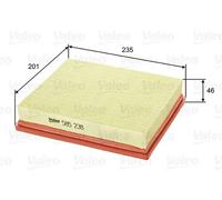 Air filter Filter Insert 585238 VALEO for MERCEDES-BENZ SLK