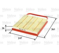 Valeo Air Filter C 3575 - for VW Polo 9N & Skoda Fabia I Saloon (BMD, AWY, BME, AZQ)