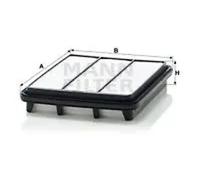 MANN Filter C2740 Air Filter 45mm Height 266mm Length Fits Chevrolet Epica