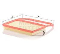 MANN-FILTER Air Filter Insert C 31 031 — 311mm L 34mm H — Fits Seat Ibiza, VW Polo, Up