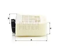 MANN-FILTER Air Filter Insert C 38 011 - 250mm L, 101mm H - Fits Audi Q7/Q8 & VW Touareg