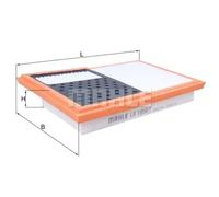 Mahle Air Filter LX1850/1 Was LX1850/S - Precision OE Matching Fit & Quality