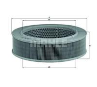 MAHLE ORIGINAL Air filter LX 264 86,5 301,0 Filter Insert MERCEDES-BENZ: W123 Saloon, T2/L Box Body / Estate, T1 Platform/Chassis