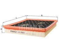 Mahle Original Air Filter LX2683 - 55560894 - Fits Chevrolet, Opel, Saab