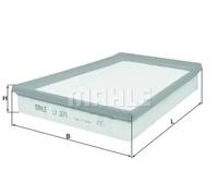 MAHLE LX2879 Air Filter Left N/S Passenger Fits Bentley Continental Flying Spur