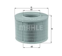 MAHLE LX330 Air Filter Insert 173mm Outer ⌀ Fits Renault Laguna Megane 19 21
