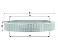 Air filter Filter Insert LX 58 KNECHT for MERCEDES-BENZ 190 123 Saloon 123 Coupe