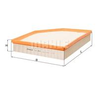 Air filter Filter Insert LX 944 KNECHT for BMW 5 5 Touring 6 6 Convertible