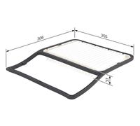 Air Filter fits DAIHATSU TERIOS J2 1.3 2006 on K3-VE Bosch 17801B1010 Quality