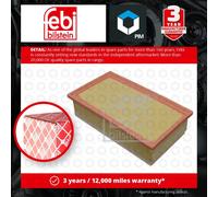 Air Filter fits PEUGEOT 3008 0U 2.0D 2009 on 9800097580 Febi Quality Guaranteed