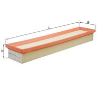 MAHLE Air Filter - LX1745