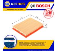 Bosch S3603 Car Air Filter - Separates Particles from the Air Intake - Moisture-resistant plus High Tensile Strength