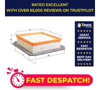 Air Filter fits VAUXHALL MERIVA B 1.7D 2010 on Mahle 0834364 0834367 13275089