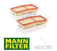 MANN-FILTER C 2861-2 Air Filter (set of 2) - for Cars + Transporters
