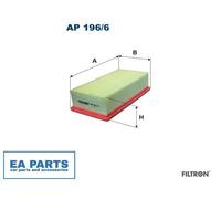 Air Filter for CITROËN C-ELYSEE C3 AIRCROSS C3 C4 CACTUS FILTRON AP 196/6