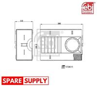 AIR FILTER FOR PORSCHE FEBI BILSTEIN 173611 NEW