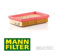 MANN Air Filter 179mm Length Fits Citroën C1 Peugeot 108 Suzuki Swace Toyota