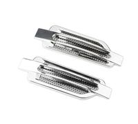 Air Filter Intake Hose Pipe For 2pcs Universal Vent Side Vent Hood Air Outlet Decorative Vents Vent Hood Vehicle Turbo Bonnet Turbine Engine Cover(Chrome)