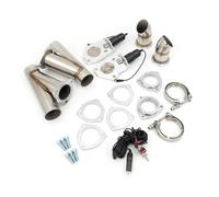 Air Filter Intake Pipe 2.5 Inch 3 Dual Stainless Steel Y Headers Pair Electric Exhaust Cutout Pipe Kit With Switch Control Car Intake Pipe(3.0INCH(76MM))
