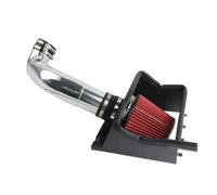 Air Filter Intake Pipe For F150 5.0L V8 2011-2014 3.5" RED Heat Shield Cold Air Intake Induction Kit+Filter(Silver)