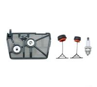 Air Filter Kit WT-16B 028, with Oil Cap Fuel Cap 11181201610, Chainsaw Filter Set for Petrol Saw Engine Air Intake System Complete Kit