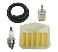 Air Filter Line Hose Spark Plug Kit Compatible with 350 340 345 346 XP 351 353 Chainsaw Parts