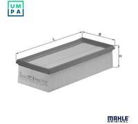 MAHLE LX 1008/3 Air filter